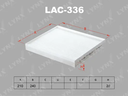 Filter, cabin air (LAC-336)