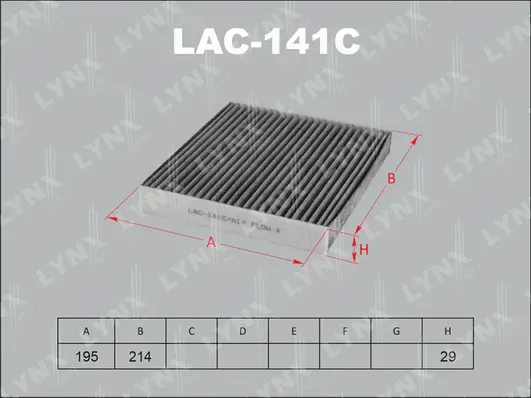 Filter, cabin air (LAC-141C)