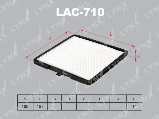 Filter, cabin air (LAC-710)