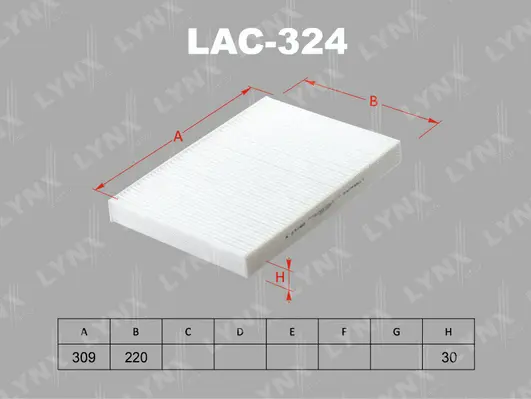 Filter, cabin air (LAC-324)