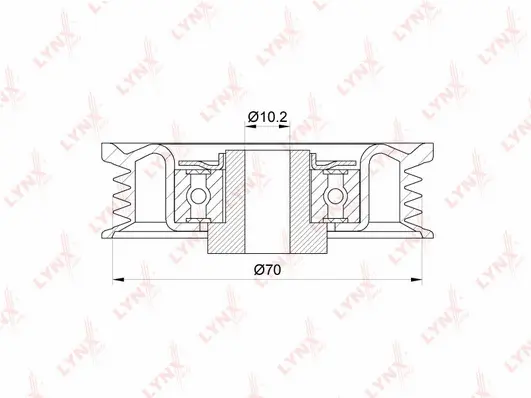 Tensioner Pulley, V-ribbed belt (PB-5054)