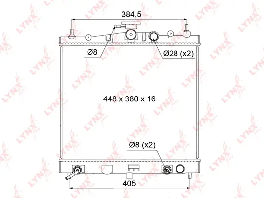 Radiator, engine cooling (RB-1102)