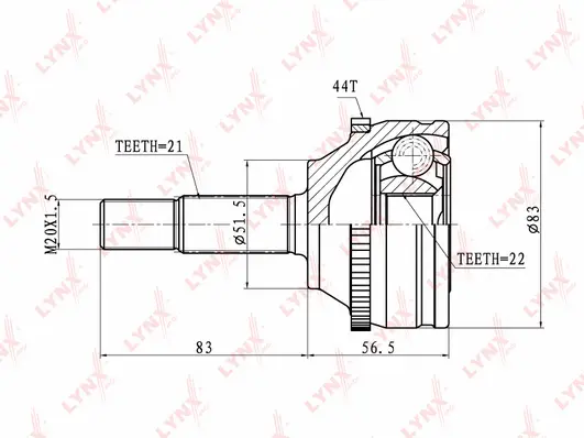 Joint Kit, drive shaft (CO-6318A)
