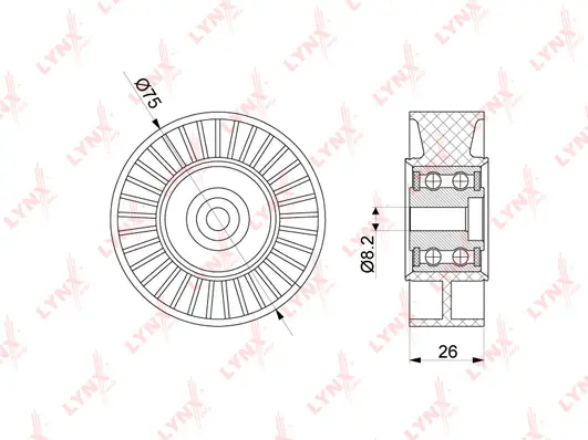 Tensioner Pulley, V-ribbed belt (PB-5280)