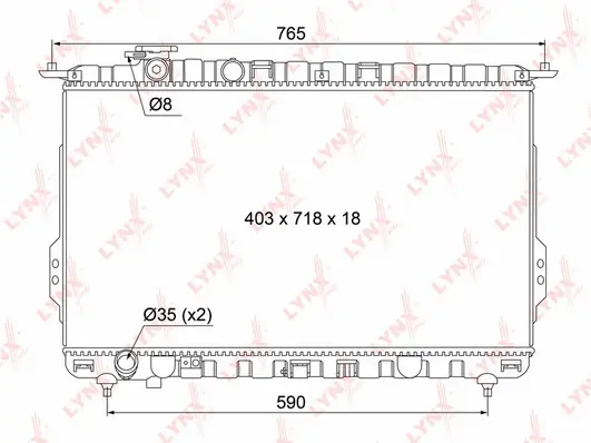 Radiator, engine cooling (RB-1067)