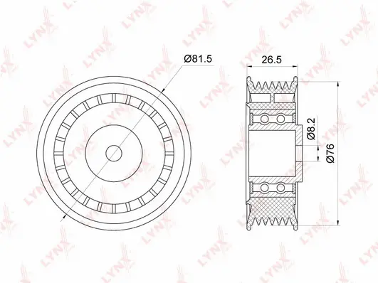 Tensioner Pulley, V-ribbed belt (PB-5363)