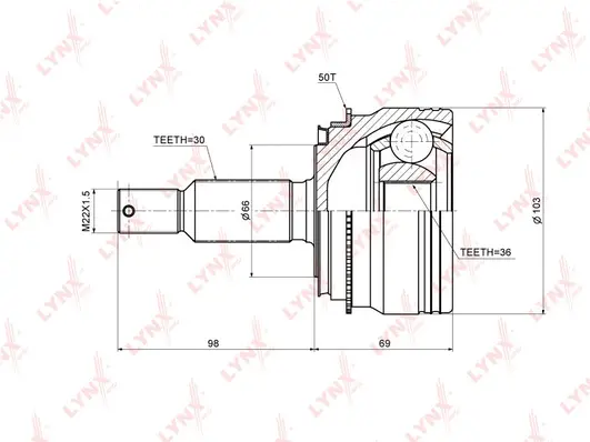 Joint Kit, drive shaft (CO-5529A)