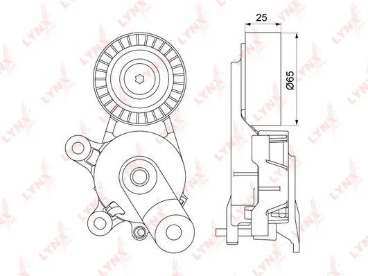 Belt Tensioner, V-ribbed belt (PT-3099)