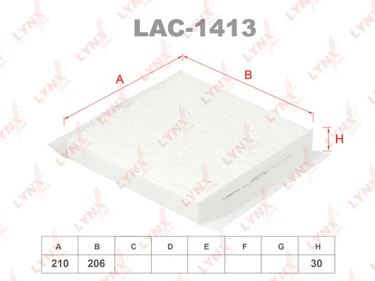 Filter, cabin air (LAC-1413)