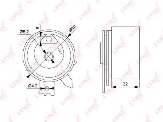Tensioner Pulley, timing belt (PB-1191)