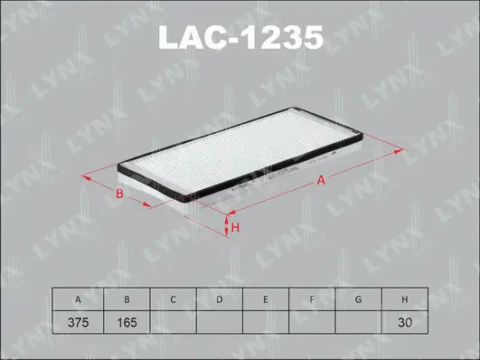Filter, cabin air (LAC-1235)