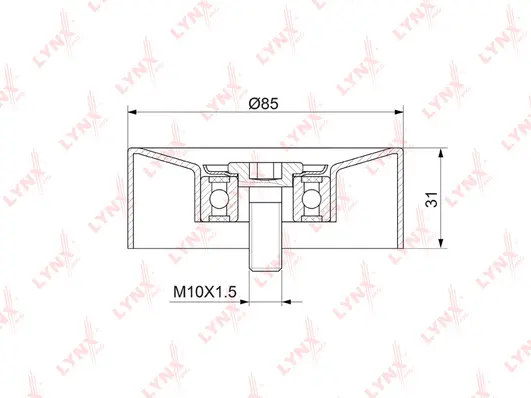Tensioner Pulley, V-ribbed belt (PB-5136)