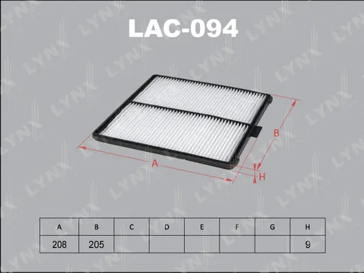 Filter, cabin air (LAC-094)