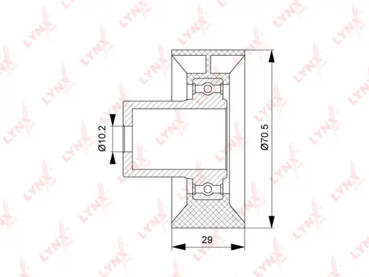 Deflection/Guide Pulley, timing belt (PB-3085)