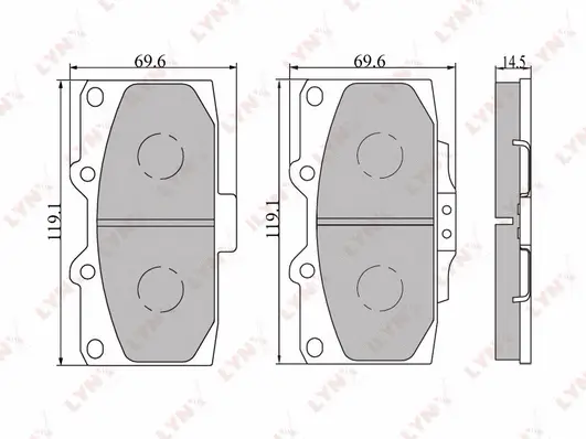 Brake Pad Set, disc brake (BD-7107)