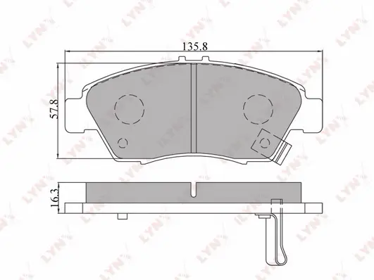 Brake Pad Set, disc brake (BD-3406)