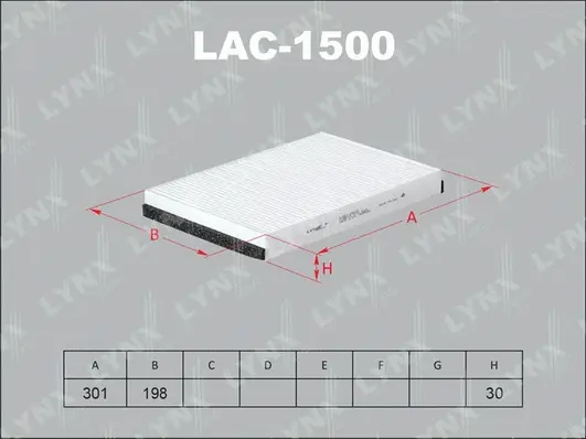Filter, cabin air (LAC-1500)