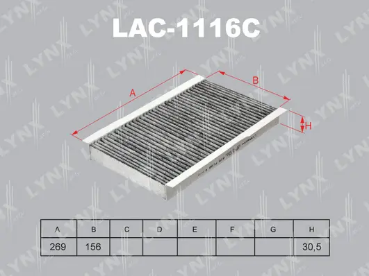 Filter, cabin air (LAC-1116C)