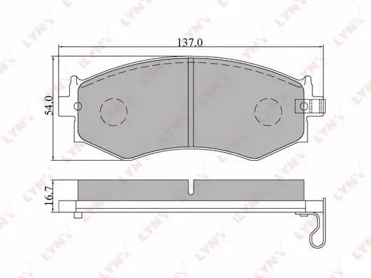 Brake Pad Set, disc brake (BD-5708)