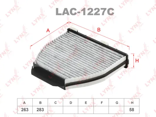 Filter, cabin air (LAC-1227C)