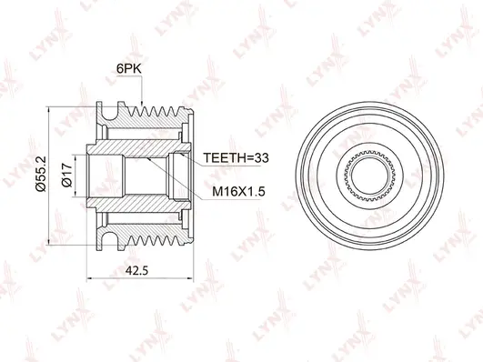 Alternator Freewheel Clutch (PA-1009)