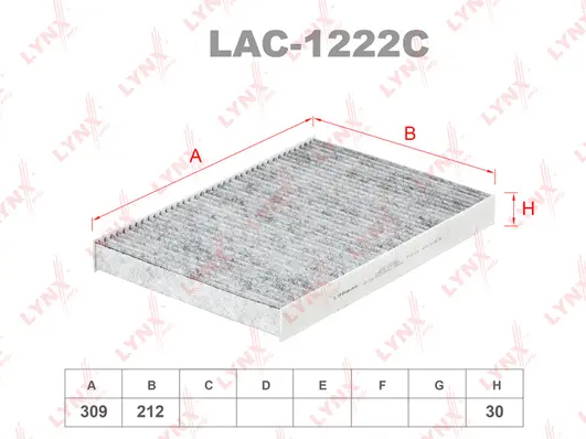 Filter, cabin air (LAC-1222C)