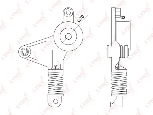 Belt Tensioner, V-ribbed belt (PT-3045)