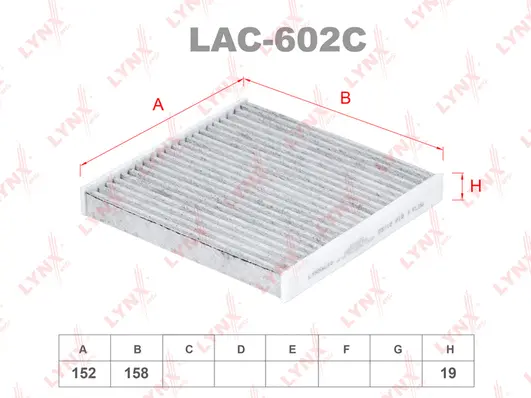 Filter, cabin air (LAC-602C)