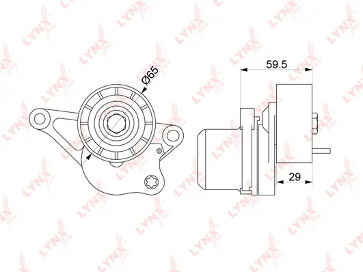 Belt Tensioner, V-ribbed belt