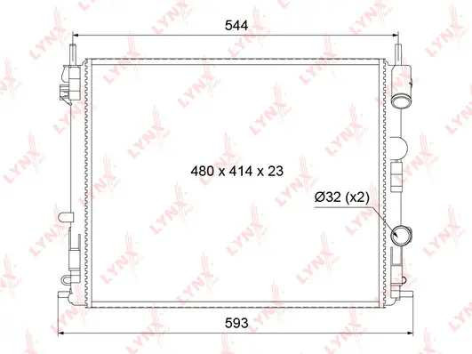 Radiator, engine cooling (RM-1026)