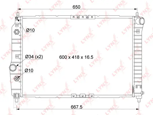 Radiator, engine cooling (RB-1006)