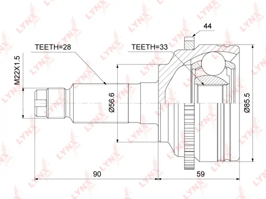 Joint Kit, drive shaft (CO-3687A)