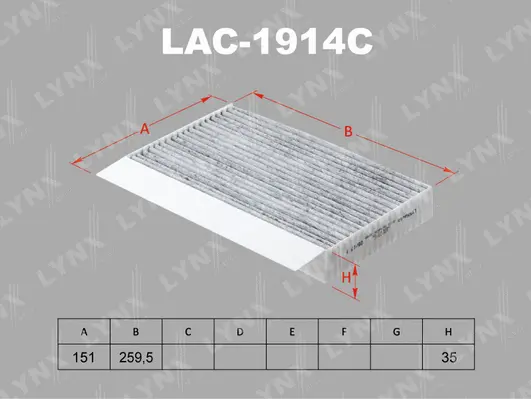 Filter, cabin air (LAC-1914C)