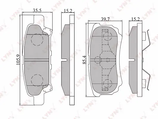 Brake Pad Set, disc brake (BD-5505)