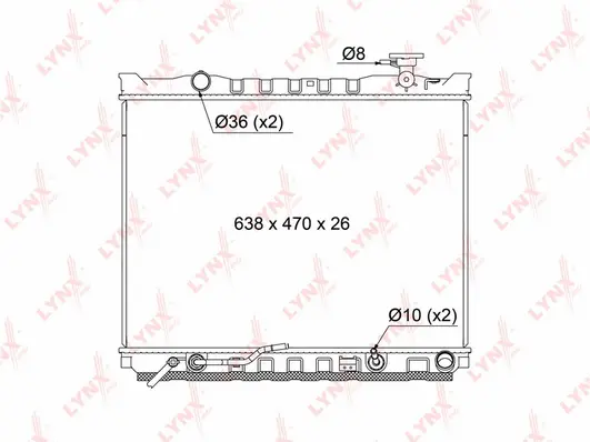 Radiator, engine cooling (RB-1082)
