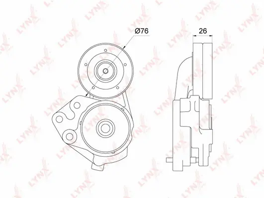 Belt Tensioner, V-ribbed belt (PT-3236)