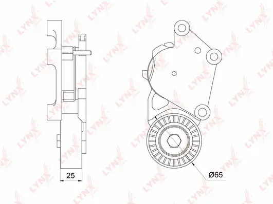 Belt Tensioner, V-ribbed belt (PT-3109)