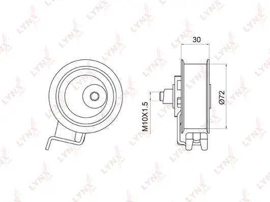 Tensioner Pulley, timing belt (PB-1008)