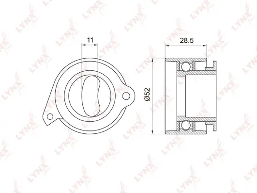 Tensioner Pulley, timing belt (PB-1044)