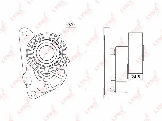 Belt Tensioner, V-ribbed belt (PT-3119)