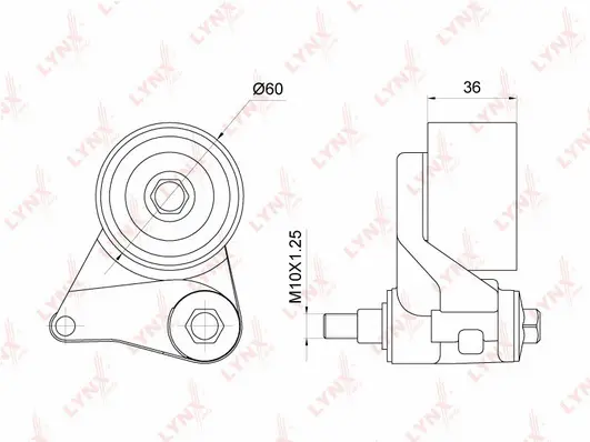Tensioner Pulley, timing belt (PB-1260)