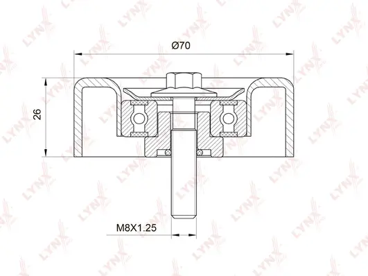 Deflection/Guide Pulley, V-ribbed belt (PB-7009)