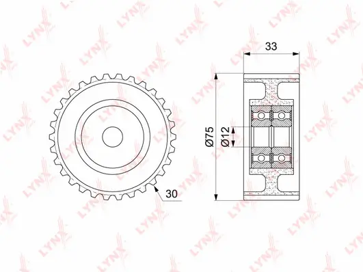 Deflection/Guide Pulley, timing belt (PB-3042)