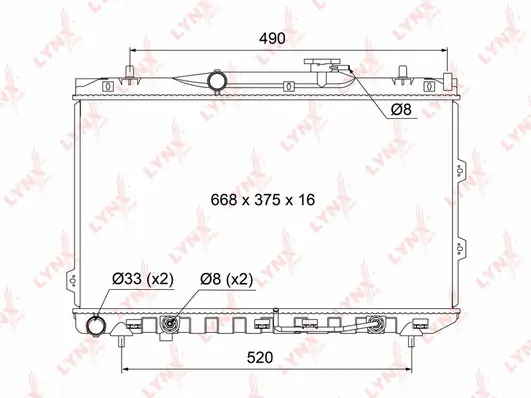 Radiator, engine cooling (RB-1077)