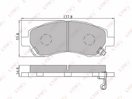 Brake Pad Set, disc brake (BD-7105)