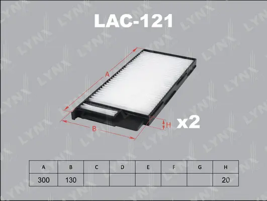 Filter, cabin air (LAC-121)