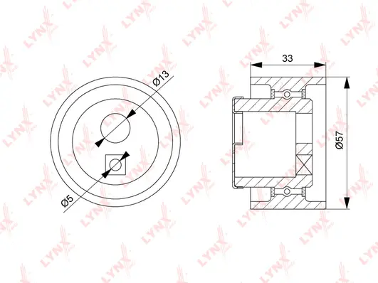 Tensioner Pulley, timing belt (PB-1085)