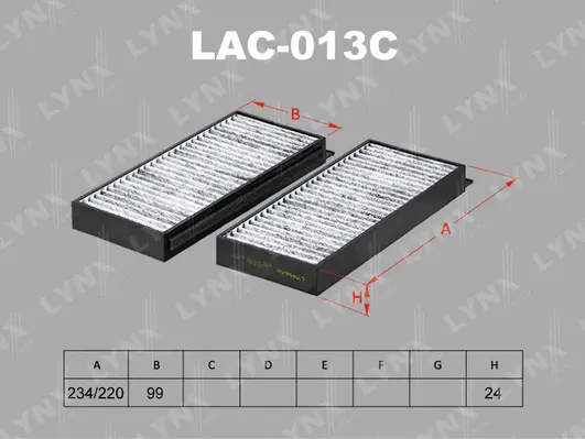 Filter, cabin air (LAC-013C)