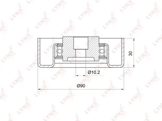 Tensioner Pulley, V-ribbed belt (PB-7021)