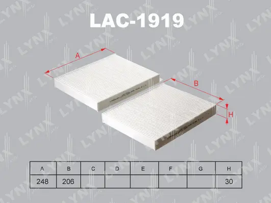 Filter, cabin air (LAC-1919)
